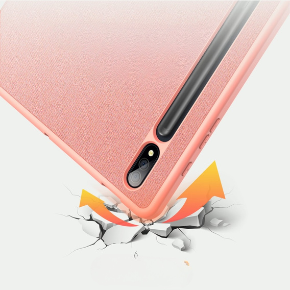 Husă pentru Samsung Galaxy Tab S9+ 12.4", Dux Ducis Domo, roz rose gold