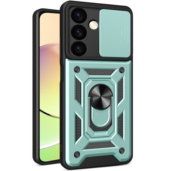 Husă blindată pentru Samsung Galaxy S24+ Plus, CamShield Slide, verde