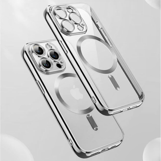 Huse pentru iPhone 14 Pro, ERBORD Hybrid MagSafe Case, de argint