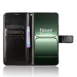 Cu clapetă pentru OnePlus Nord CE5, Crazy Horse Wallet, negru