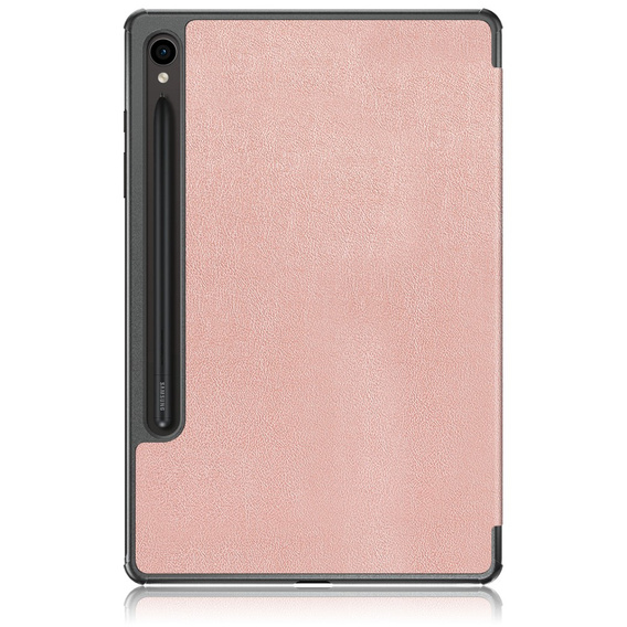 Husă pentru Samsung Galaxy Tab S9, Smartcase cu spațiu pentru stylus, roz rose gold