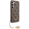 GUESS Huse pentru Samsung Galaxy A55, 4G Charms Collection Hardcase, maro