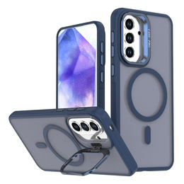 Husă tactilă cu suport MagSafe pentru Samsung Galaxy A37 5G, albastră