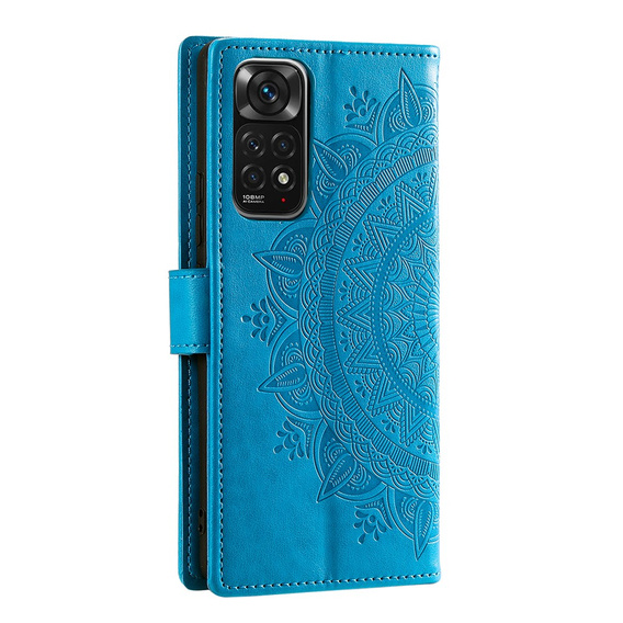 Cu clapetă pentru Xiaomi Redmi Note 11/11S, Mandala, albastru