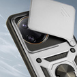 Husă blindată pentru Xiaomi Poco F7 Ultra, CamShield Slide, de argint