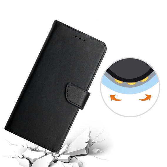 Husa cu clapetă pentru Samsung Galaxy Xcover 7, Split Leather, negru