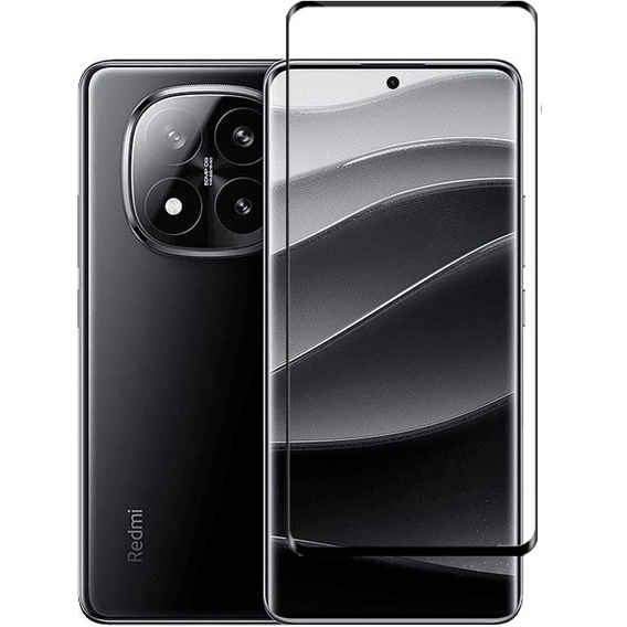 Sticlă călită 3D pentru Xiaomi Redmi Note 14 Pro+, cadru negru