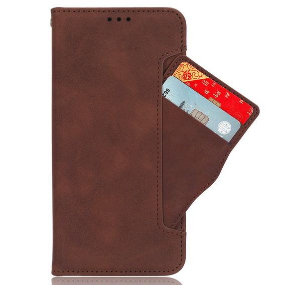 Cu clapetă pentru Samsung Galaxy A16, Card Slot, maro