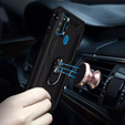 Husă blindată pentru Samsung Galaxy M21, Nox Case Ring, negru