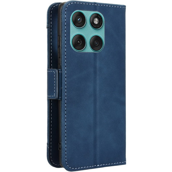 Cu clapetă pentru Motorola Edge 60 / 60 Fusion, Card Slot, albastru închis