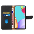 Cu clapetă pentru Samsung Galaxy A35 5G, Split Leather Wallet, negru