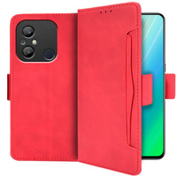 Cu clapetă pentru Xiaomi Redmi 12C, Card Slot, roșu