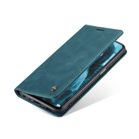 Husa CASEME pentru Xiaomi Redmi Note 10 / 10S, Leather Wallet Case, verde