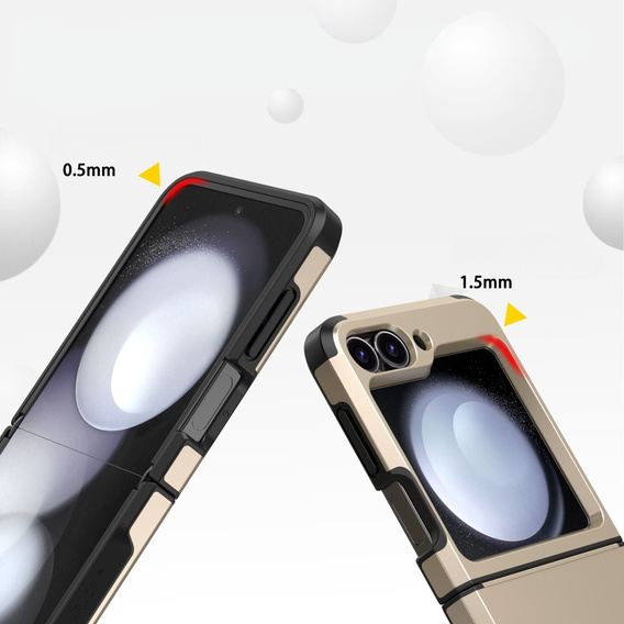 Husa blindată pentru Samsung Galaxy Z Flip7 FE / Z Flip6, Armorl Shockproof, de aur