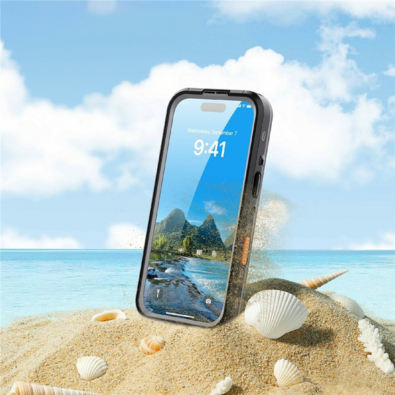 Husă impermeabilă REDPEPPER pentru iPhone 17 Pro, negru