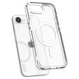 Carcasă MagSafe Spigen pentru iPhone 16E, Ultra Hybrid, transparent / alb + 9H Tempered Glass