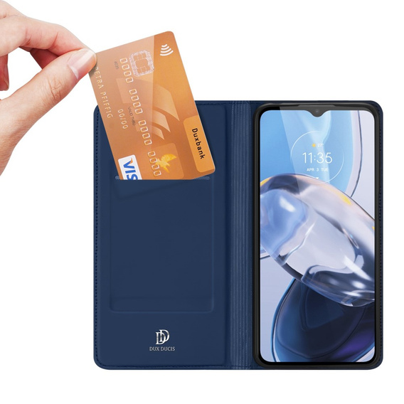 Dux Ducis Huse pentru Motorola Moto E22 / E22i, Skinpro, albastru închis