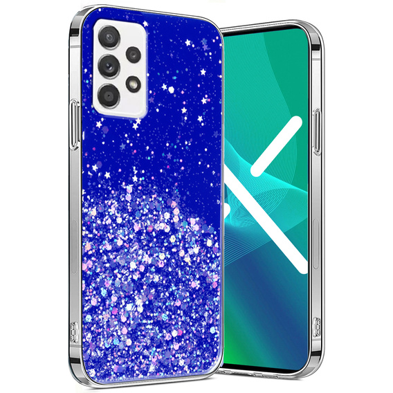 Huse pentru Samsung Galaxy A32 5G, Glittery, albastru