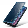 Carcasă flip CASEME pentru Samsung Galaxy S10+ Plus, Waxy Textured, albastru