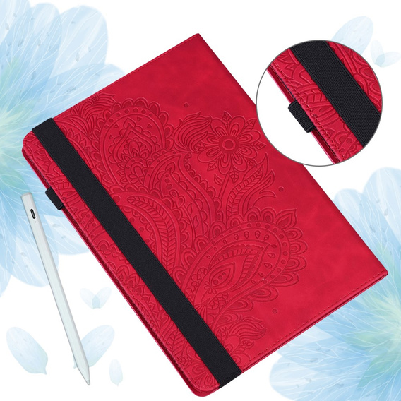 Husă cu clapetă pentru Amazon Kindle Paperwhite 5 (2021), flower, albastru