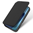 Husă Dux Ducis pentru iPhone 17, Skin Pro, cu clapetă, cu slot pentru carduri, negru