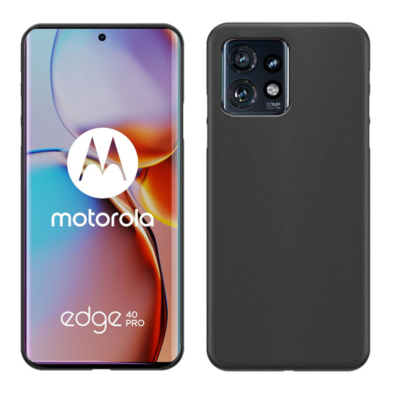Caz subțire pentru Motorola Edge 40 Pro, Slim, negru