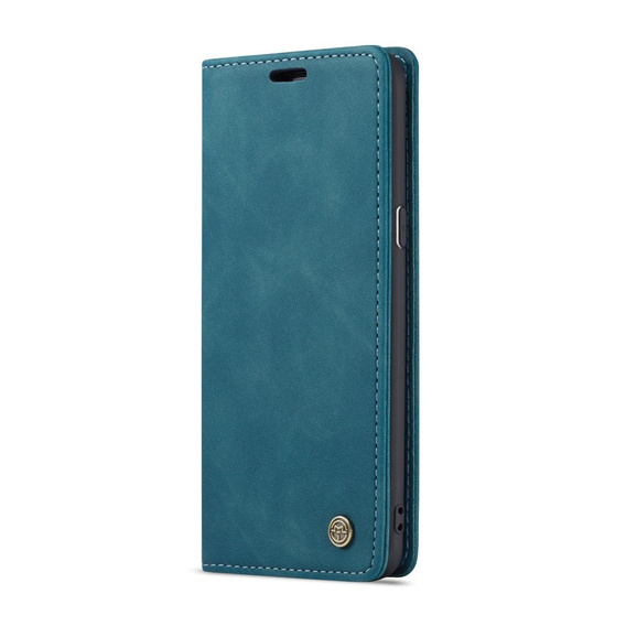 Husa CASEME pentru Samsung Galaxy S9 Plus, Leather Wallet Case, albastru