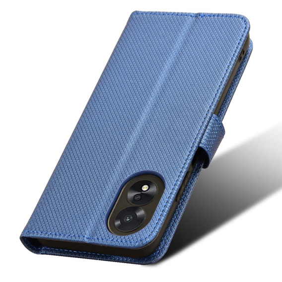 Cu clapetă pentru Oppo A38 4G / Oppo A18 4G, Wallet Smart Magnet, albastru