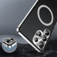 Carcasă de protecție pentru camera foto pentru Samsung Galaxy S23 Ultra, CamShield MagSafe, transparent / argintiu