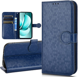 Husa cu clapetă pentru Realme C71, Wallet Rhombus, albastru