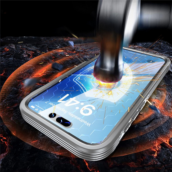 Carcasă rezistentă la șocuri cu sticlă pentru MagSafe pentru iPhone 17 Pro Max