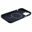 Carcasa pentru iPhone 14, Carbon Fiber MagSafe, negru / albastru
