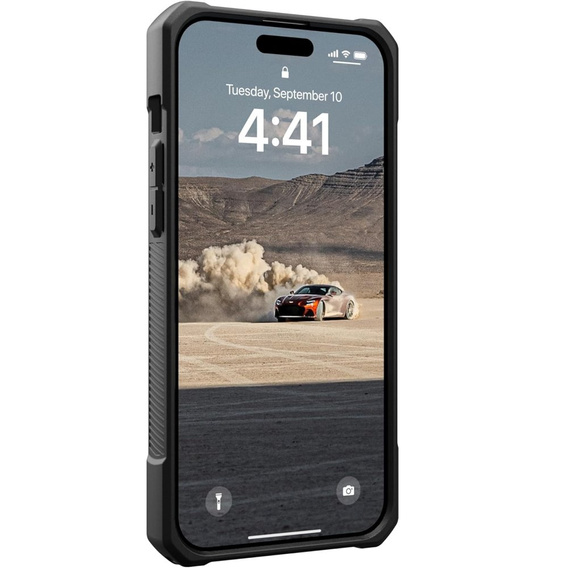 Carcasă Urban Armor Gear pentru iPhone 15 Plus, Monarch, Kevlar negru