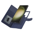 Husă cu clapetă pentru Samsung Galaxy S23 Ultra, portofel, pentru MagSafe, albastru închis