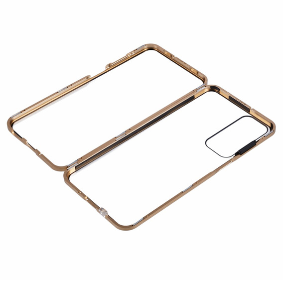 Husa pentru Samsung Galaxy A16, Magnetic Dual Glass, de aur