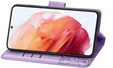 Cu clapetă pentru Motorola Moto E14, Butterfly, violet