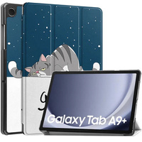 Husă pentru Samsung Galaxy Tab A9+, Smartcase, sleeping cat