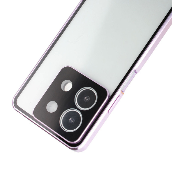 Husa pentru Xiaomi Redmi Note 13 5G, Magnetic Dual Glass, violet