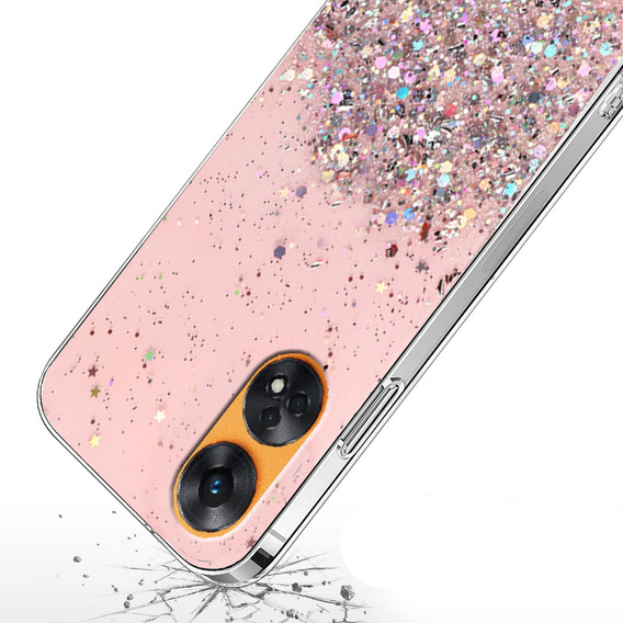 Huse pentru Oppo Reno8 T, Glittery, roz