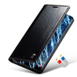 Carcasă flip CASEME pentru Samsung Galaxy S8+ Plus, Waxy Textured, negru