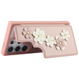 Husa pentru Samsung Galaxy S24 Ultra, Leather Flower Card Slot, roz