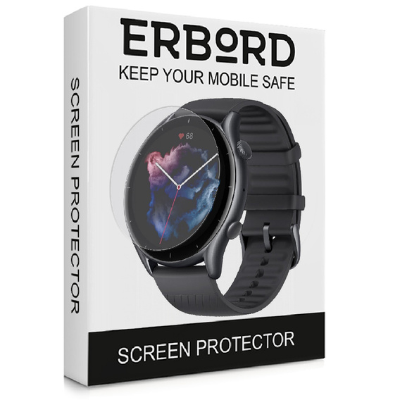 3x ERBORD Hydrogel Foil pentru Amazfit GTR 3 / GTR 3 Pro
