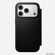 Husă Nomad pentru iPhone 17 Pro, Modern Leather Folio, negru
