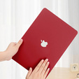 Husă pentru MacBook Air 13 A2337 M1 A2179 A1932, HardShell, roșu