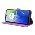 Cu clapetă pentru Motorola Moto G24 / G24 Power / G04, Wallet Smart Magnet, violet