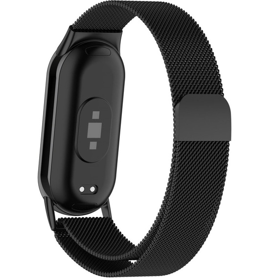 Brățară milaneză cu brățară cu carcasă pentru Xiaomi Smart Band 10 / 9 / 8, negru