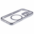 Carcasa Magnetic Dual Glass MagSafe pentru iPhone 16 Pro Max, de argint
