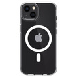 Carcasă MagSafe Spigen pentru iPhone 13 Mini, Ultra Hybrid, alb + 9H Tempered Glass