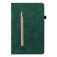Huse pentru Lenovo Tab P11 Gen 2, Wallet Pen Slot, verde