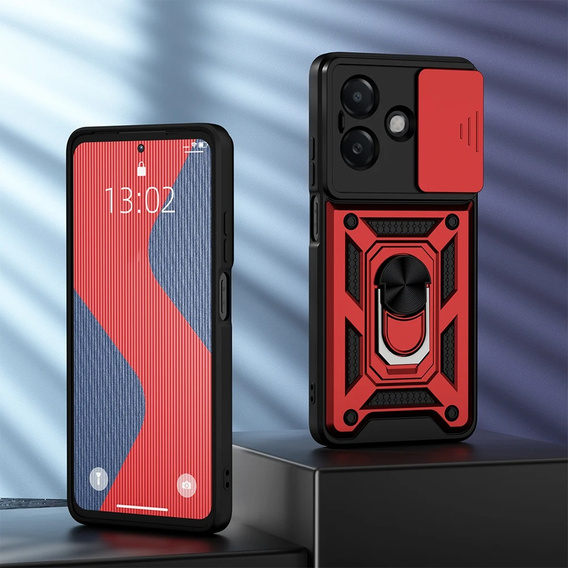Husă blindată pentru Oppo A40 / Oppo A40m, CamShield Slide, roșu